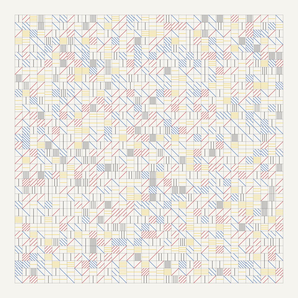 p5.js drawing of Wall Drawing #33