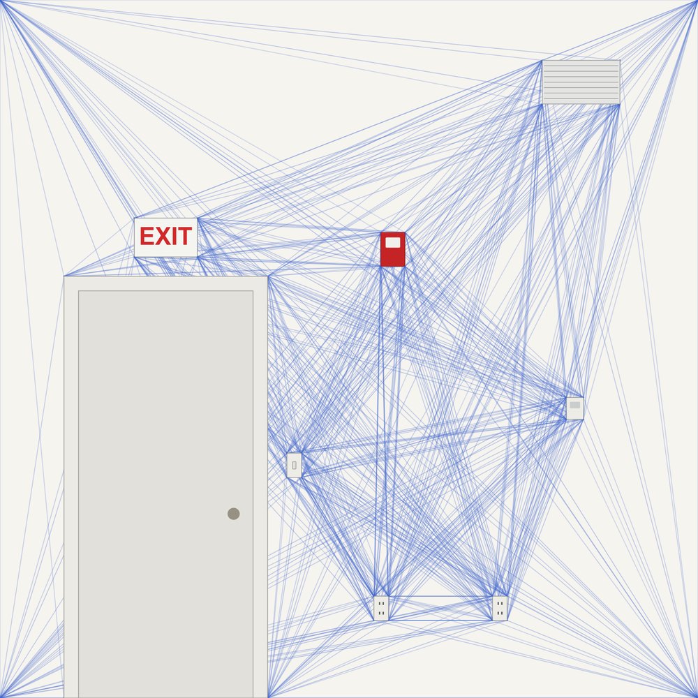 p5.js drawing of Wall Drawing #51