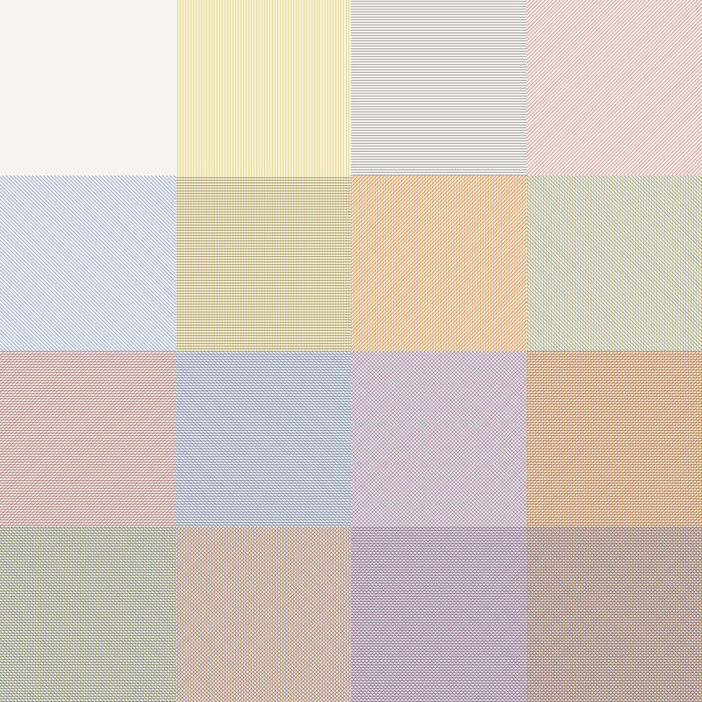 p5.js drawing of Wall Drawing #264