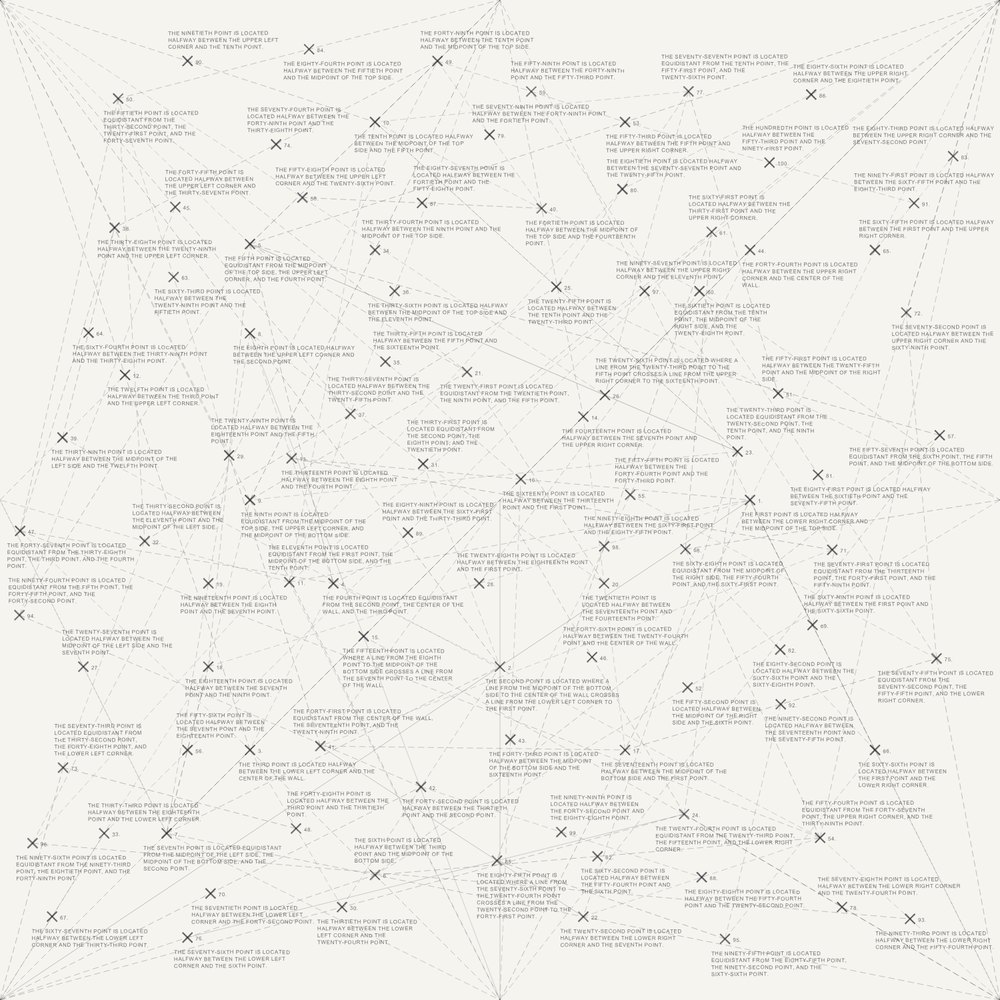 p5.js drawing of Wall Drawing #305