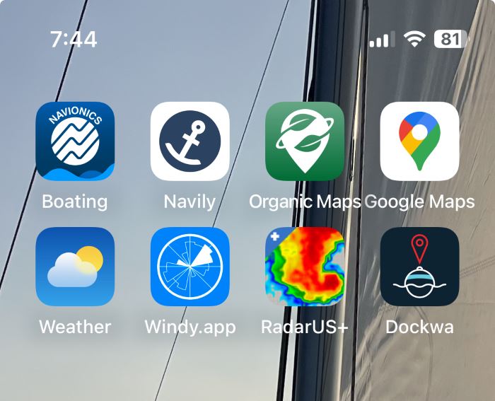 Sailing apps