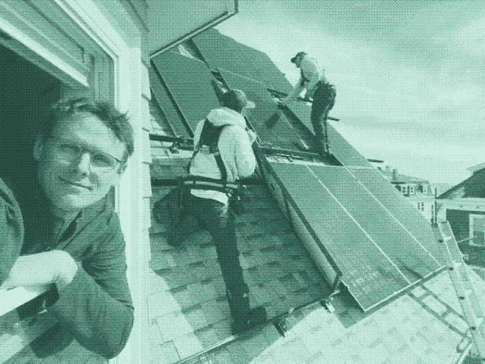 Solar install day Solar install day